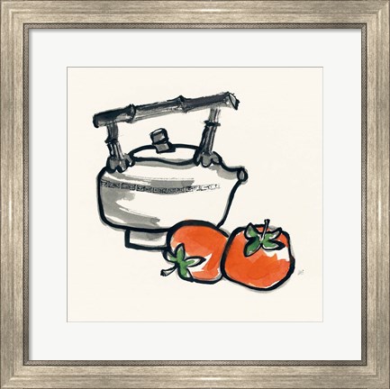 Framed Tea and Persimmons Print