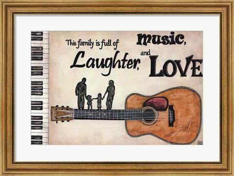 Framed Music, Laughter, Love Print