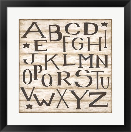 Framed Alphabet Print