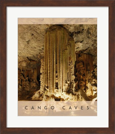 Framed Vintage Cango Caves, Oudtshoorn, South Africa, Africa Print