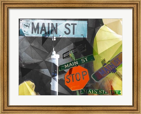 Framed Main Street Collage Print