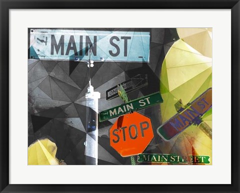 Framed Main Street Collage Print