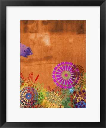 Framed Butterfly Panorama Triptych III Print