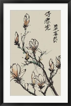Framed Mandarin Magnolia I Print