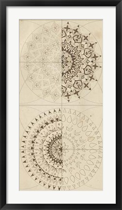 Framed Sacred Geometry Sketch III Print