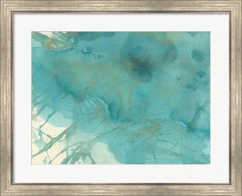 Framed Turquoise Moment I Print