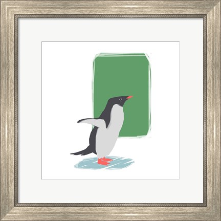 Framed Minimalist Penguin, Boys Part I Print