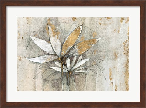 Framed Windflowers Gold Print