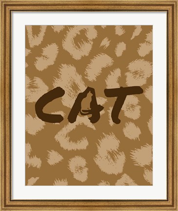 Framed Cat Pattern Print