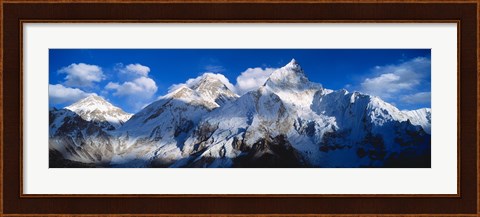 Framed Everest &amp; Nuptse Sagamartha National Park Nepal Print