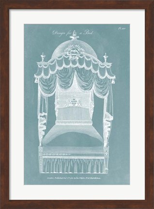 Framed Design for a Bed III Print