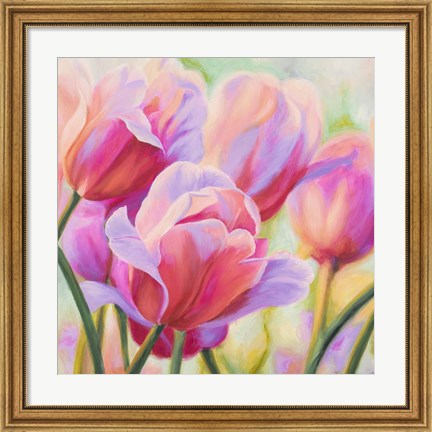 Framed Tulips in Wonderland I Print
