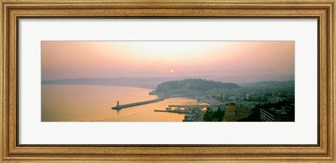 Framed Sunset Cote d&#39;Azur Nice France Print