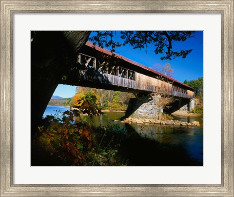 Framed New Hampshire, Blair Bridge, Pemigewasset River Print