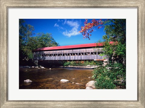 Framed Covered Albany Bridge Over the Swift River, New Hampshire Print