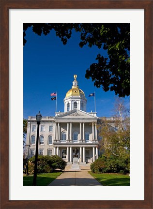 Framed Capitol building, Concord, New Hampshire Print
