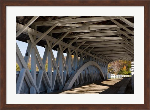 Framed Covered Bridge over the Upper Ammonoosuc River, Groveton, New Hampshire Print