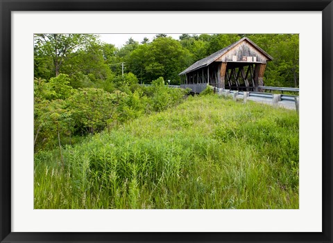 Framed New Hampshire, Lebanon, Packard Hill Covered Bridge Print