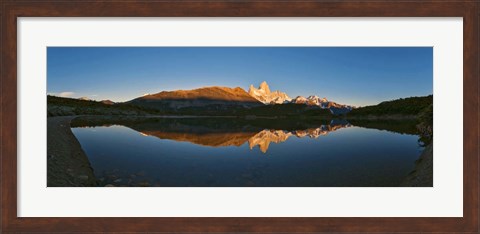 Framed Sunrise over Mt Fitzroy, Argentina Print