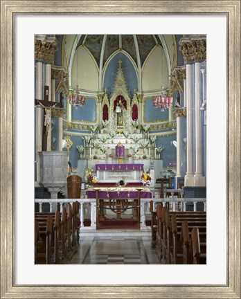 Framed Interiors of Mount Mary Church, Bandra, India Print