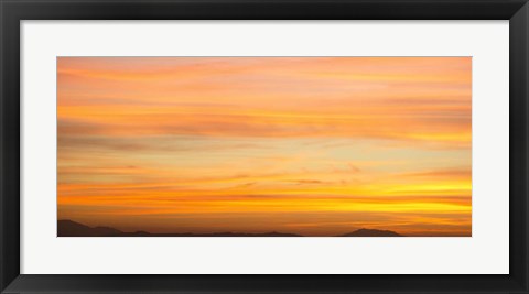 Framed Mountains at Sunset, San Jacinto, California Print