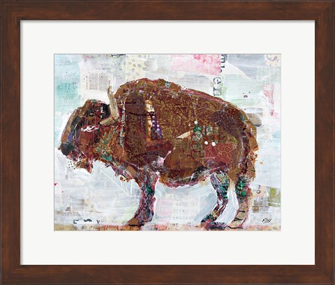 Framed El Buffalo Brown Crop Print