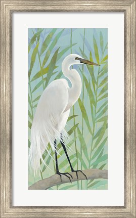 Framed Egret by the Shore I Print