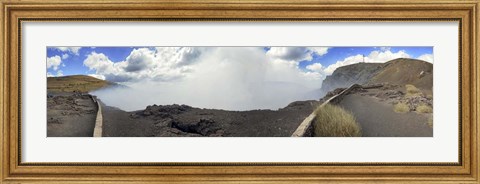 Framed Masaya Volcano Erupting Smoke, Nicaragua Print