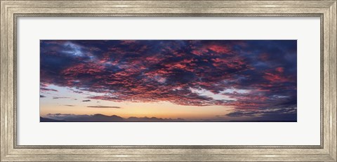 Framed Dramatic Sunset, Southeast Alaska Print