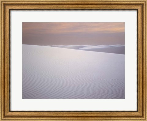 Framed Morning Light at White Sands National Monument, New Mexico Print