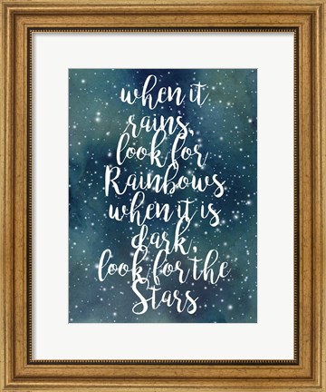 Framed Galaxy Quote I Print