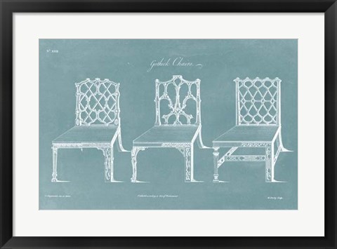 Framed Design for a Chair II Print