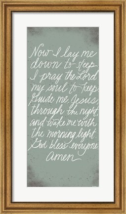 Framed Prayer Print