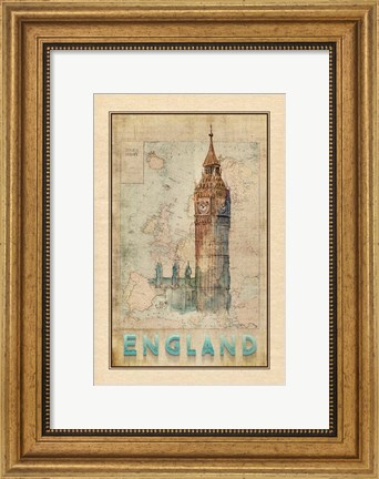 Framed Travel England Print