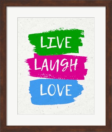 Framed Live Laugh Love-Bold Print