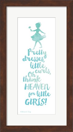 Framed Thank Heaven for Little Girls Print