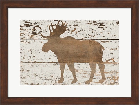 Framed Moose in Reverse Print