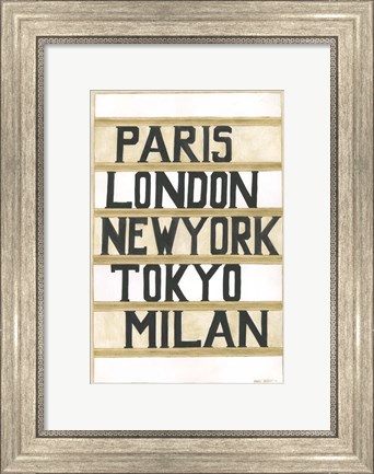 Framed Cities Print