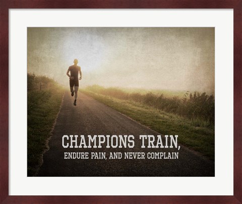 Framed Champions Train Man Color Print