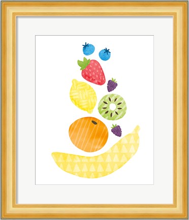 Framed Funky Fruit I Print