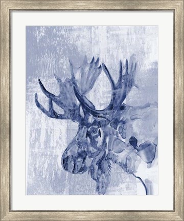 Framed Indigo Moose Print