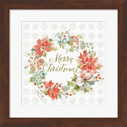 Framed Home for the Holidays Merry Christmas Print