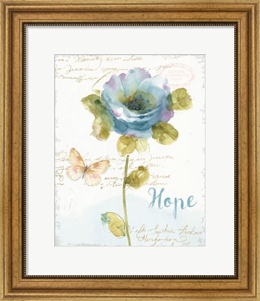 Framed Rainbow Seeds Floral VII Hope Print