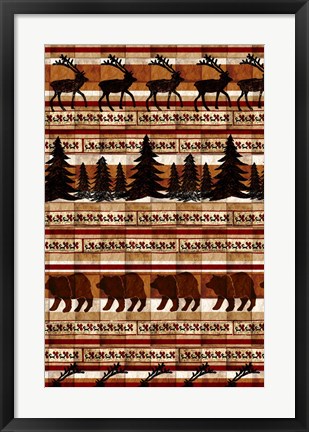 Framed Nature Lodge Pattern V Print