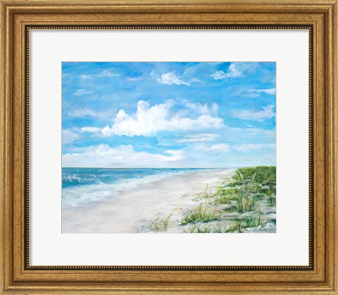 Framed Day At The Beach Print