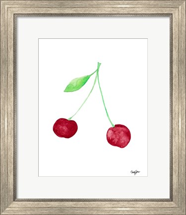 Framed Two Cherries I Print