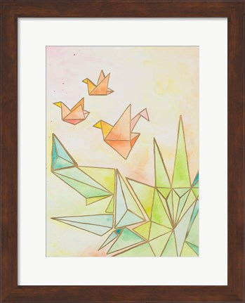 Framed Origami Cranes Print