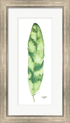 Framed Green Feather Print