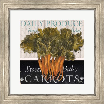 Framed Vegetable Farm Fresh II Print