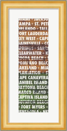 Framed Florida Wood Type Print